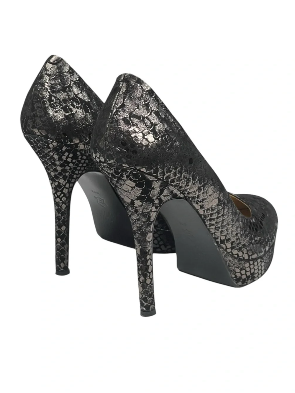 Joan & David ☀︎︎ Metallic Animal Print Platform Pumps Heels ☀︎︎ Black ☀︎︎ 8.5M
